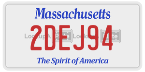 2DEJ94  license plate in MA