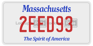 2EED93  license plate in MA