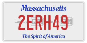 2ERH49 license plate in Massachusetts