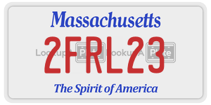 2FRL23 license plate in Massachusetts