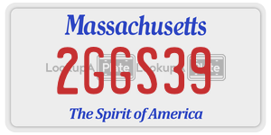 2GGS39 license plate in Massachusetts