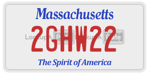 2GHW22 license plate in Massachusetts