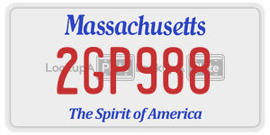 2GP988 license plate in Massachusetts