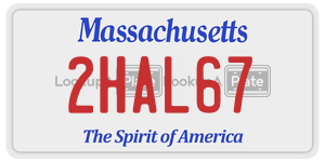 2HAL67 license plate in Massachusetts
