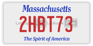 2HBT73  license plate in MA