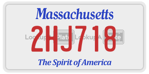 2HJ718 license plate in Massachusetts