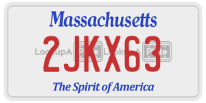 2JKX63 license plate in Massachusetts