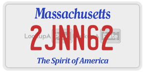 2JNN62 license plate in Massachusetts