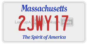 2JWY17 license plate in Massachusetts
