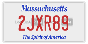 2JXR89  license plate in MA