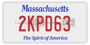 2KPD63 license plate in Massachusetts