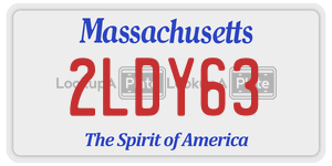 2LDY63  license plate in MA
