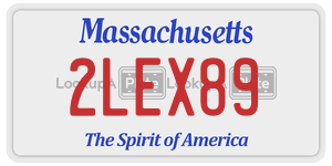 2LEX89 license plate in Massachusetts