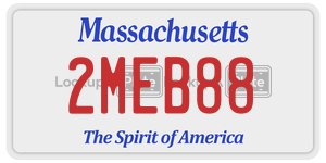 2MEB88  license plate in MA
