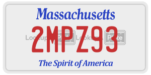 2MPZ93 license plate in Massachusetts