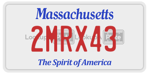 2MRX43 license plate in Massachusetts