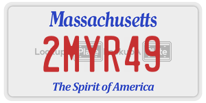2MYR49  license plate in MA