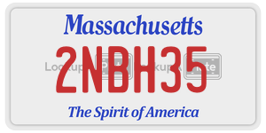 2NBH35 license plate in Massachusetts
