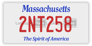 2NT258 license plate in Massachusetts