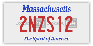2NZS12 license plate in Massachusetts