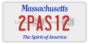 2PAS12 license plate in Massachusetts