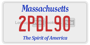 2PDL90 license plate in Massachusetts