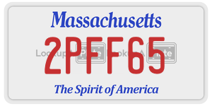 2PFF65 license plate in Massachusetts