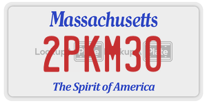 2PKM30  license plate in MA