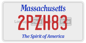2PZH83  license plate in MA