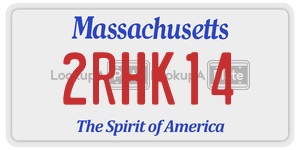 2RHK14  license plate in MA