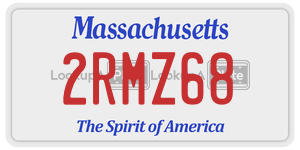 2RMZ68 license plate in Massachusetts