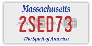 2SED73  license plate in MA