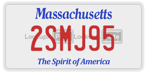 2SMJ95 license plate in Massachusetts