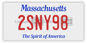 2SNY98  license plate in MA