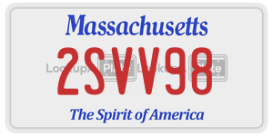 2SVV98  license plate in MA