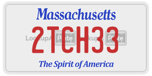 2TCH33 license plate in Massachusetts