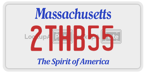 2THB55  license plate in MA