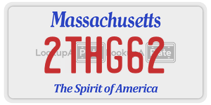 2THG62 license plate in Massachusetts