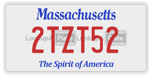 2TZT52  license plate in MA