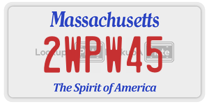 2WPW45 license plate in Massachusetts