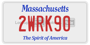 2WRK90 license plate in Massachusetts