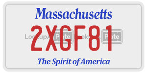 2XGF81 license plate in Massachusetts