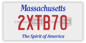 2XTB70 license plate in Massachusetts