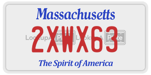 2XWX63 license plate in Massachusetts