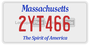 2YT466 license plate in Massachusetts