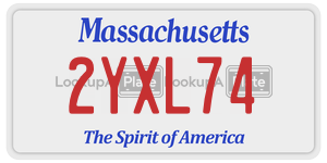 2YXL74 license plate in Massachusetts