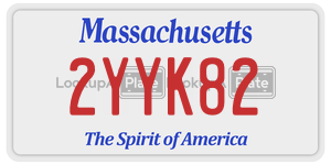 2YYK82 license plate in Massachusetts