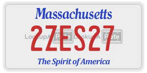2ZES27 license plate in Massachusetts