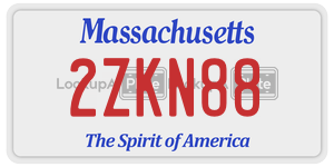 2ZKN88 license plate in Massachusetts