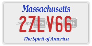 2ZLV66 license plate in Massachusetts